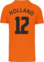 T-shirt Holland 12 | Oranje Shirt | Koningsdag Kleding | Oranje | maat L