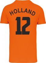 T-shirt Holland 12 | EK 2024 Holland |Oranje Shirt| Koningsdag kleding | Oranje | maat XL