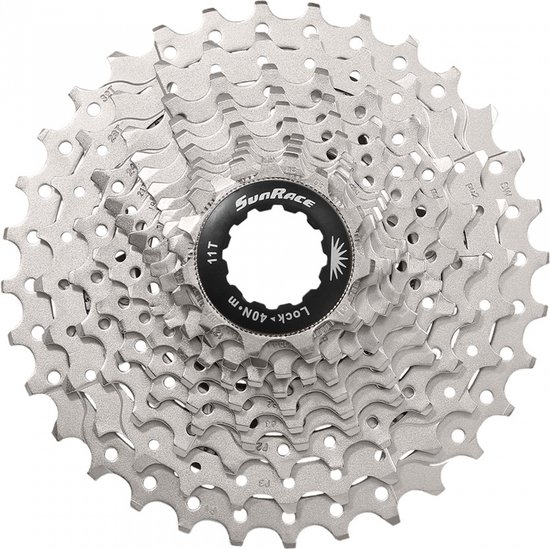 Cassette 11 speed Sunrace CSRS3 11-32T - metallic met zwarte spider — afbeelding 4