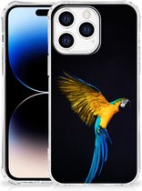 Telefoon Hoesje Apple iPhone 14 Pro Max TPU Siliconen Hoesje met transparante rand Papegaai