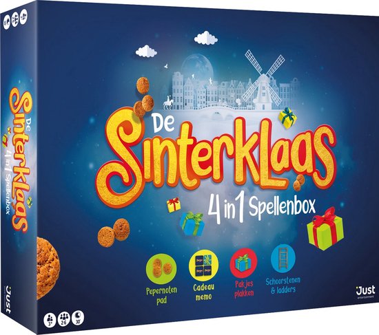Thumbnail van een extra afbeelding van het spel Sinterklaas 4in1 Spellenbox