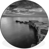 Chemin de pierre vers le mur de la mer cercle aluminium ⌀ 140 cm