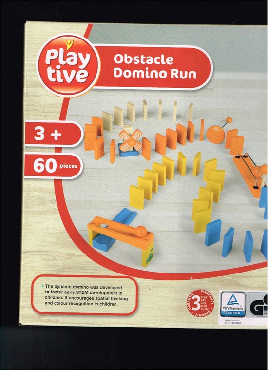 Afbeelding van het spel hindernis domino/ obstacle domino run vanaf 3 jaar 60 stuks