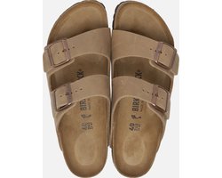 Birkenstock Arizona Tabacco Narrow Fettleder Oiled Leather Heren Slides - Brown - Maat 44