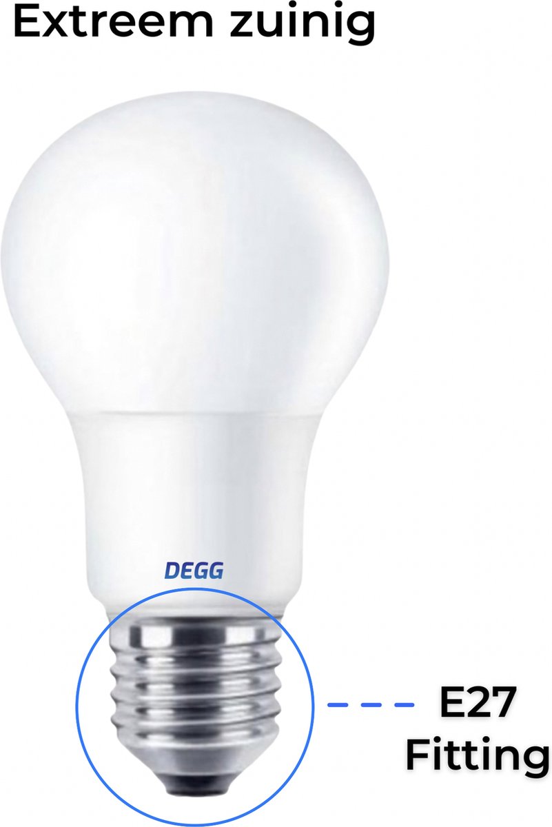 DEGG LED Lamp 5.5W (vervangt 40W) E27 (grote fitting) EXTREEM