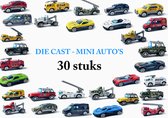30 stuks mini voertuigen speelgoed set - DIE CAST - mini auto's : Sport cars - brandweer - militaire - politie - werkvoertuigen