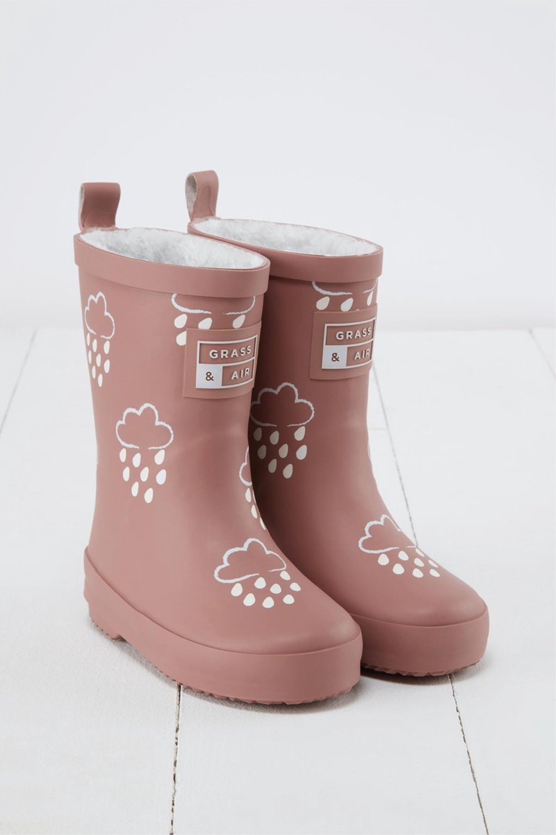 Grass & Air | Kleur Veranderende Kinder Regenlaarzen | Winter | Rose | Maat 30 (UK12)