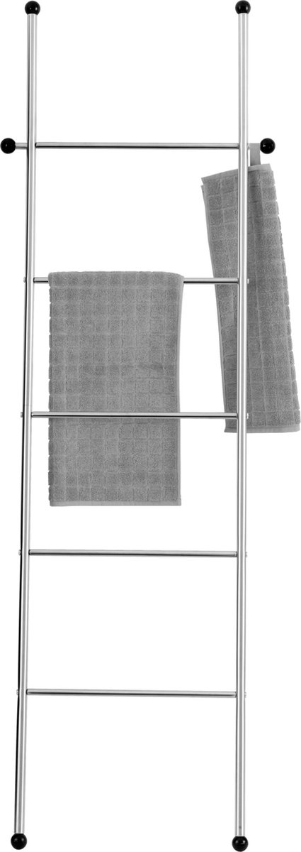 Handdoek ladder RVS mat / decoratieladder met anti slip noppen