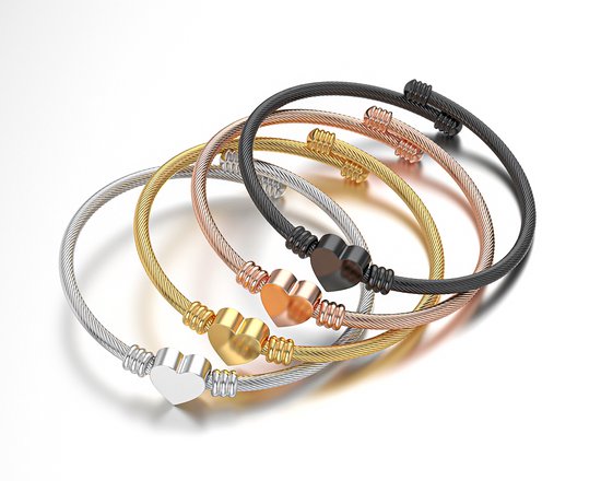 Malinsi® Armband Dames Unique Hart - Zilverkleurig RVS - Armbandjes Verstelbaar - Armbandje Vrouw