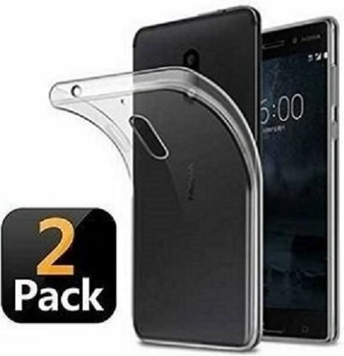 Nokia 2.2 Hoesje Siliconen TPU Transparant 2x
