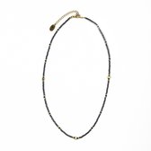 CO88 Collection 8CN-26347 Kralenketting met Miyuki Kralen - Petrol - 40+5cm - Goudkleurig Slot