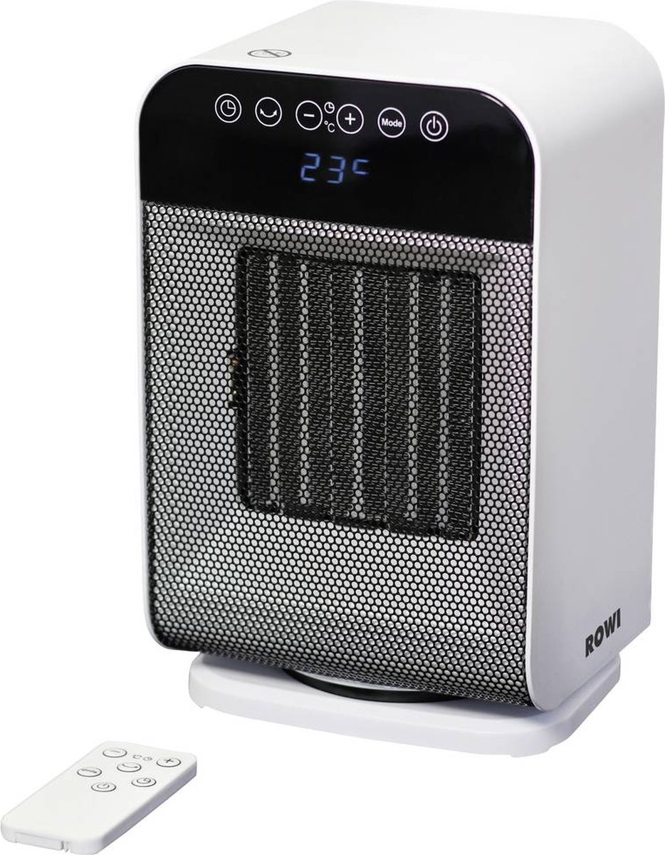 ROWI HKH 2000/2/1 ODT Premium Keramische ventilatorkachel 60 m³ Wit, Zwart