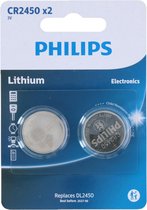 Philips - knoopcelbatterijen - CR2450 - 2x stuks