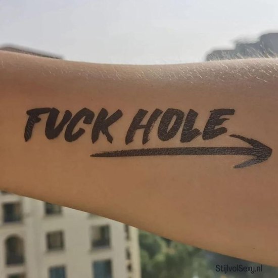 Fuck Hole / Sexy Tijdelijke Tattoos / Nep Tatoeage / Ondeugende Plak  Tatoeages / ... | bol