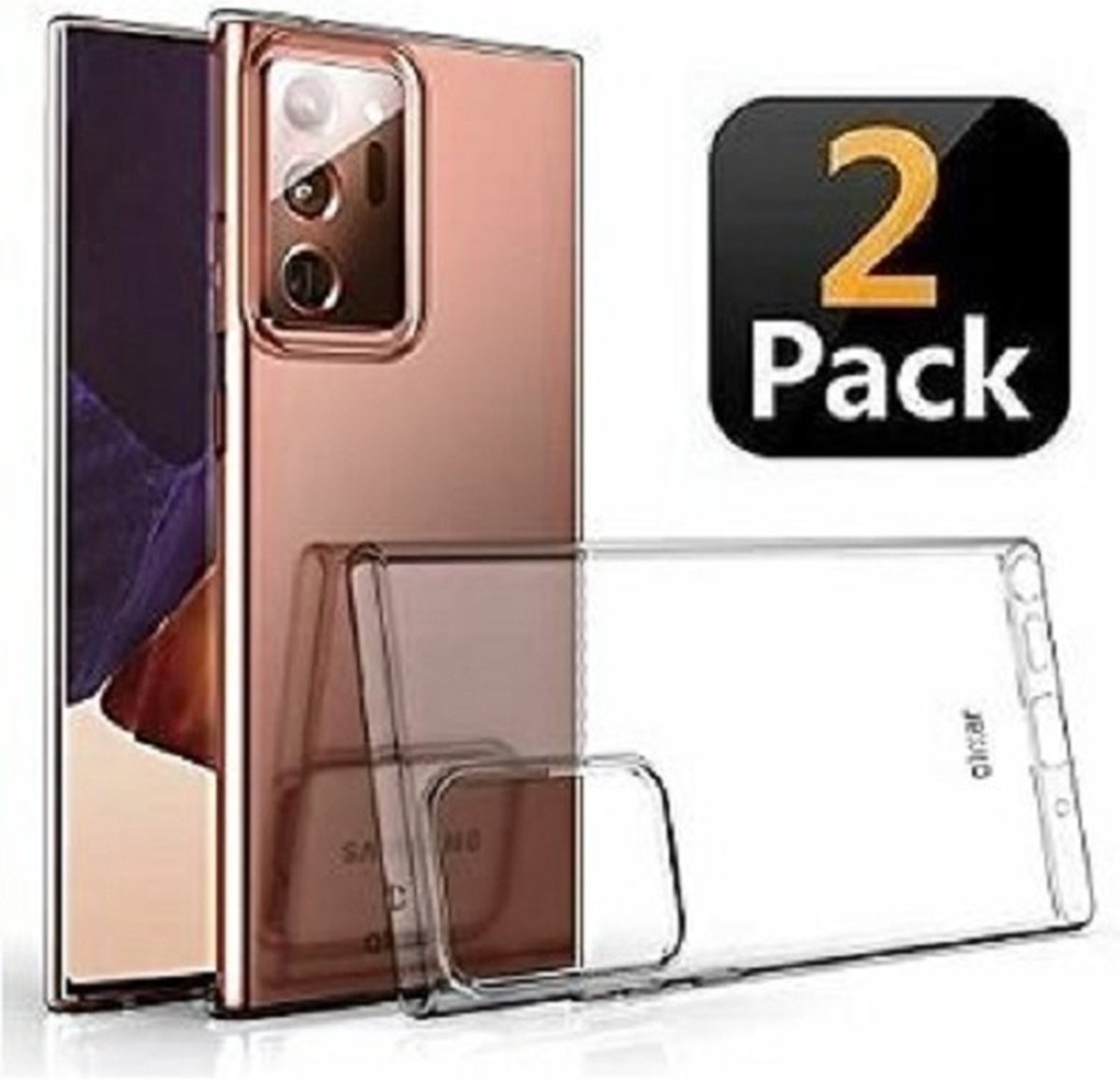Samsung Note 20 Ultra Hoesje Siliconen TPU Transparant 2x