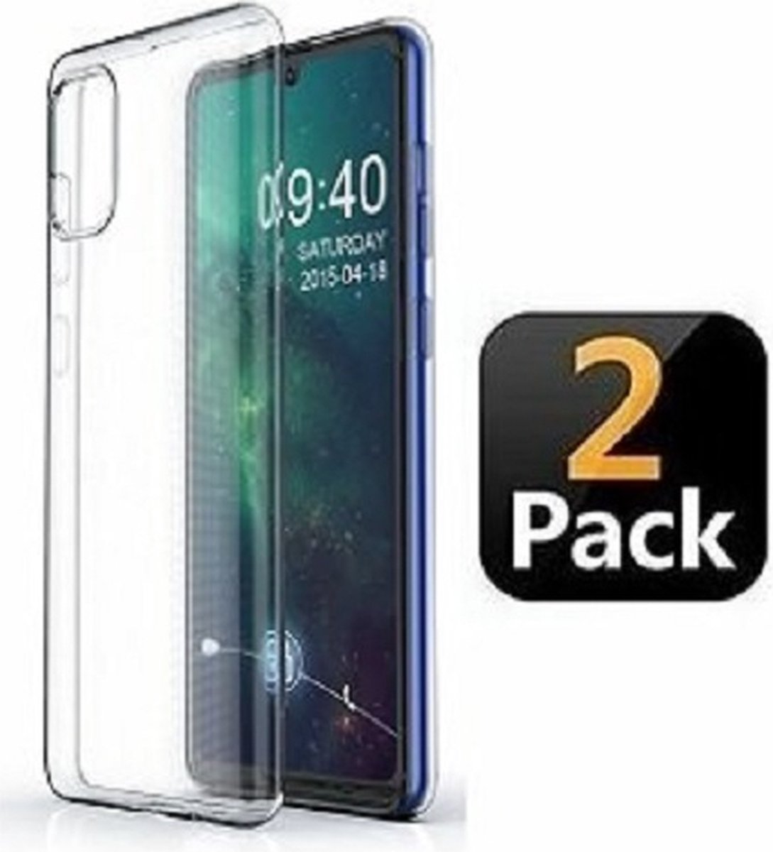 Samsung A31 Hoesje Siliconen TPU Transparant 2x