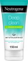 Neutrogena® Deep Clean 2in1 reiniging en gezichtsmasker, verfrissende gezichtsreiniging en kleimasker met glycolzuur en klei, geschikt voor alle huidtypen, 1 x 150 ml