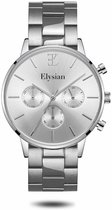 Elysian - Horloge Dames - Zilveren Schakelband - Waterdicht - Krasvrij Saffier - 38mm - Cadeau Voor Vrouw