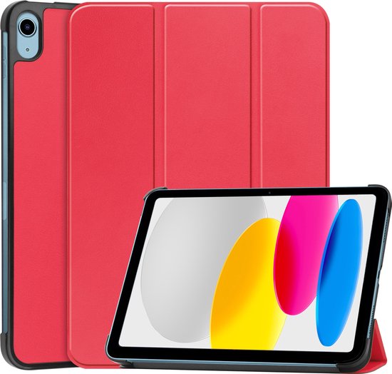 iPad 10 2022 Case Luxe Case Book Case Hard Cover - iPad 10 Case Bookcase - Rouge