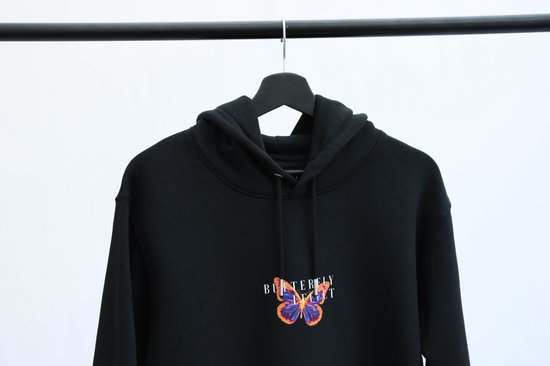 Sweat à capuche homme - Effet Butterfly - Wurban Wear | Streetwear | Premium | Pull homme | Sweat | Noir