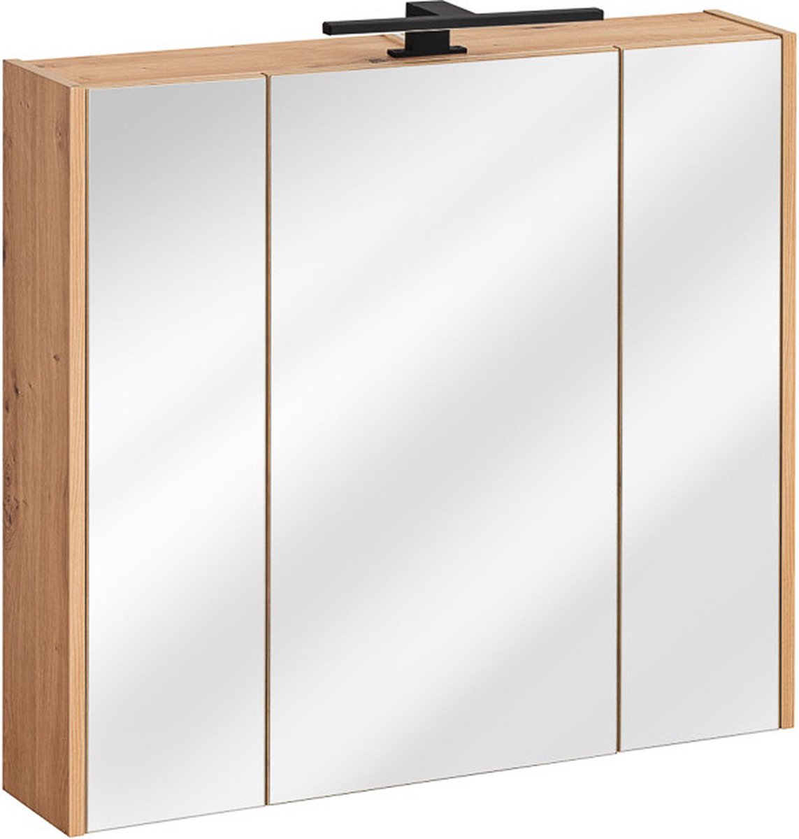 Badplaats Badkamerkast Manilla 80 cm x 72cm - Eiken - Spiegelkast Badkamer