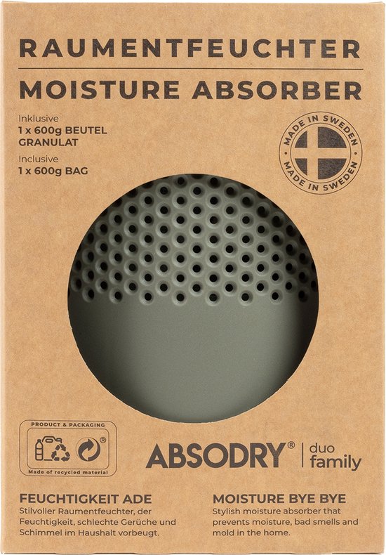 Absorbeur d'humidité, jusqu'à 50 m3, vert