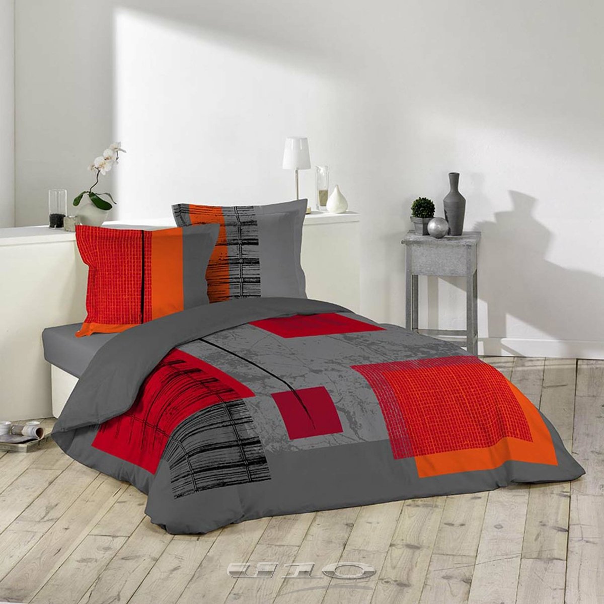 Douceur d'Intérieur, Duvet Cover (240 x 220 cm) Botania Grey