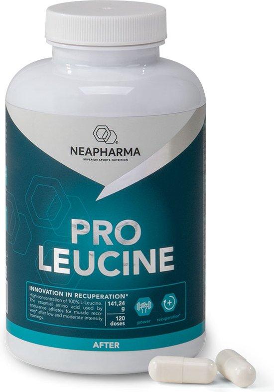 Neapharma Spierherstel leucine - 120 capsules - spieropbouw - beter dan creatine - BCAA - eiwitten