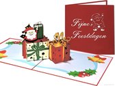 Popcards popupkaarten - Kerstkaart Vrolijke Kerstman Cadeautjes Verrassing Kinderplezier pop-up kaart 3D wenskaart