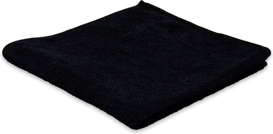 Chiffon microfibre doux 40 x 40 cm noir (5 pièces)