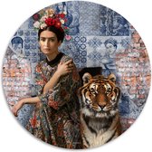 Melli Mello - Frida Kahlo - Cercle Mural - Ø 70 - Cercle Mural - Décoration murale