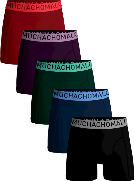 Muchachomalo-5-pack onderbroeken voor mannen-Elastisch Katoen-Boxershorts