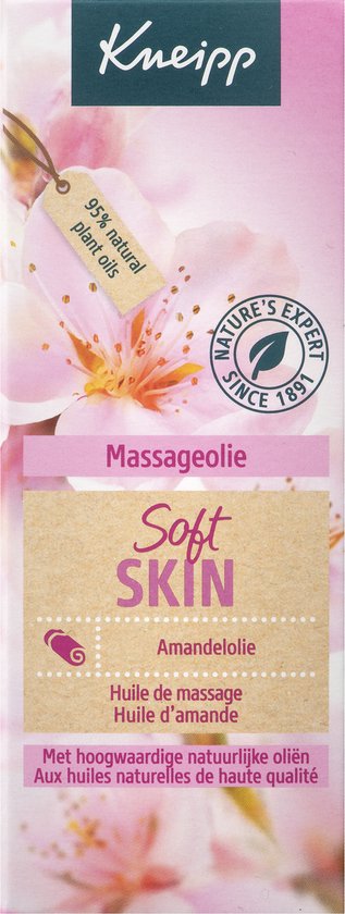 Kneipp Soft Skin - Massageolie - Amandelbloesem - Voor een zachte en soepele huid - Vegan - 1 st - 100 ml - Kneipp