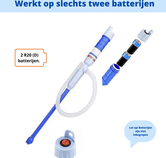 Pompes à piles de siphon de gazole de transfert de liquide de pompe à eau  électrique 58 cm - Bleu