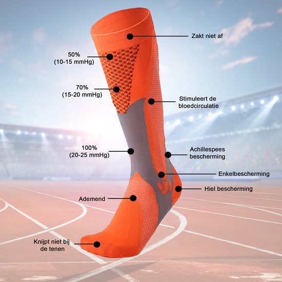 Mugust 3 paar compressiekousen voor dames en heren, steunkousen, compressiesokken, steunsokken, reiskousen voor vlucht, sport, hardlopen, wielrennen, zwart, S-M