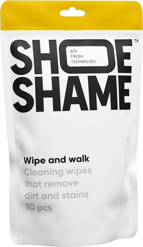 Shoe Shame Wipe and Walk - cleaning wipes voor sneakers - 10-pack