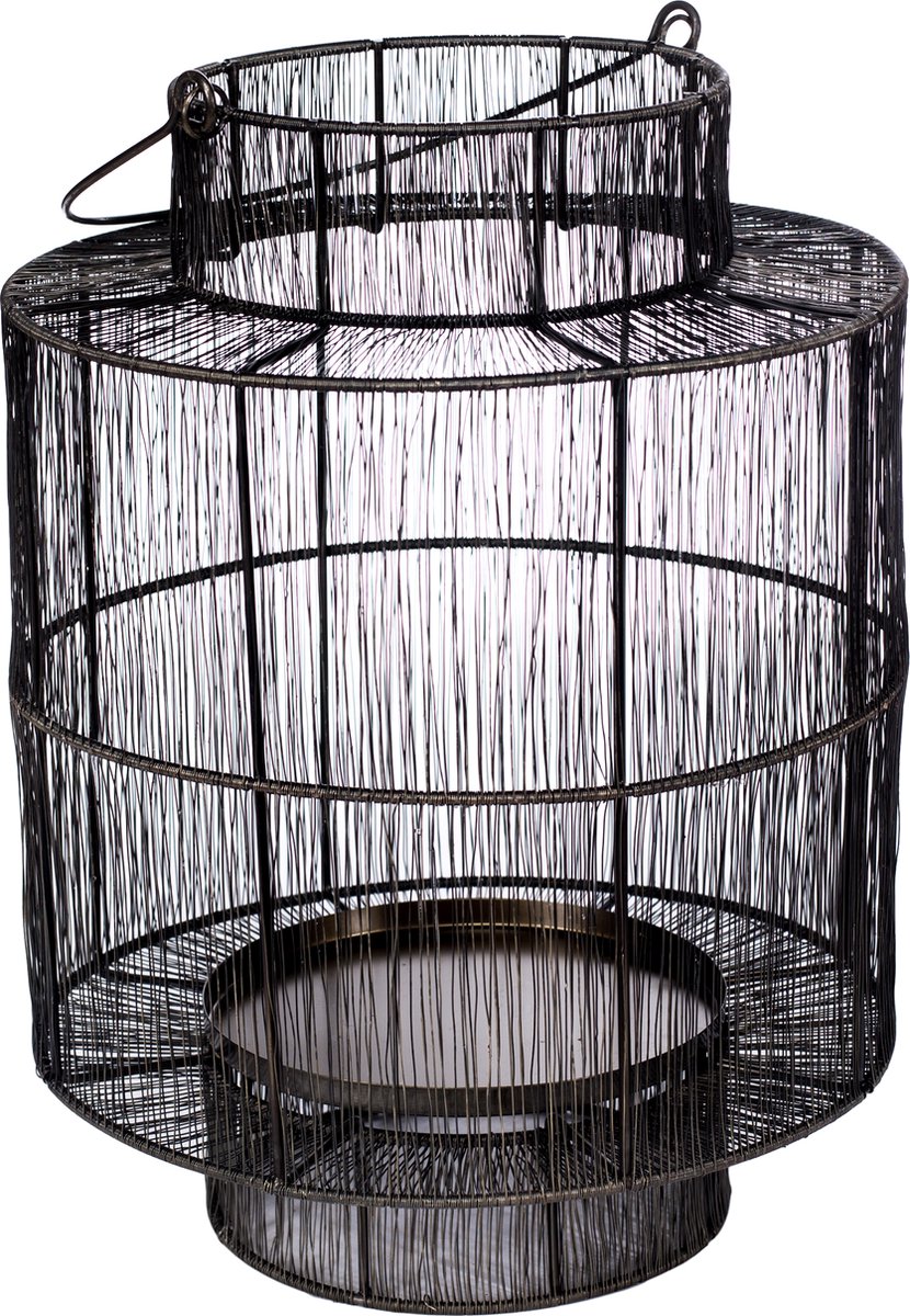 STILL - Windlicht - Lantaarn - Metaal Draad - Donker Goud - 34x47 cm