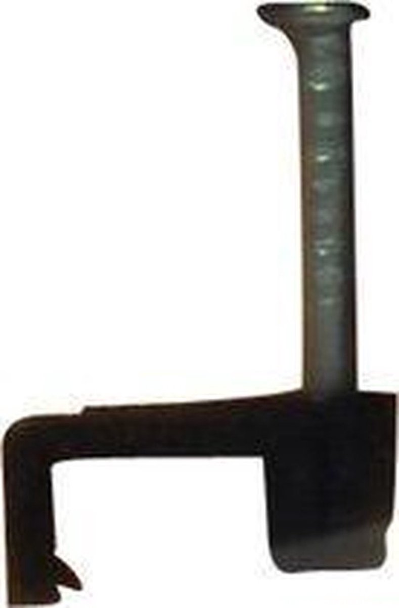 Elektrofix kabelclip / spijkerclip 8 mm plat zwart 20 stuks