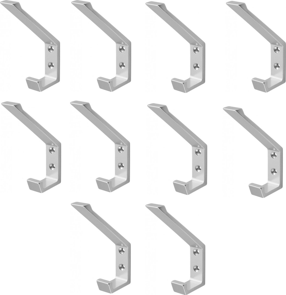 Hermeta Hoed- en Jashaak - Enkel - Zilver - 0138-01 - 10 stuks