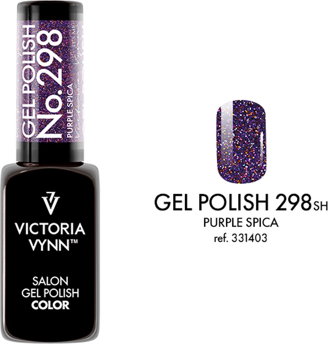 Goedkoopste Victoria Vynn – Salon Gelpolish 298 Purple Spica (flash glitters paars) - reflecterende gel polish - gellak - reflect - reflectie - glitter - nagels - nagelverzorging - nagelstyliste - uv / led - nagelstylist - callance