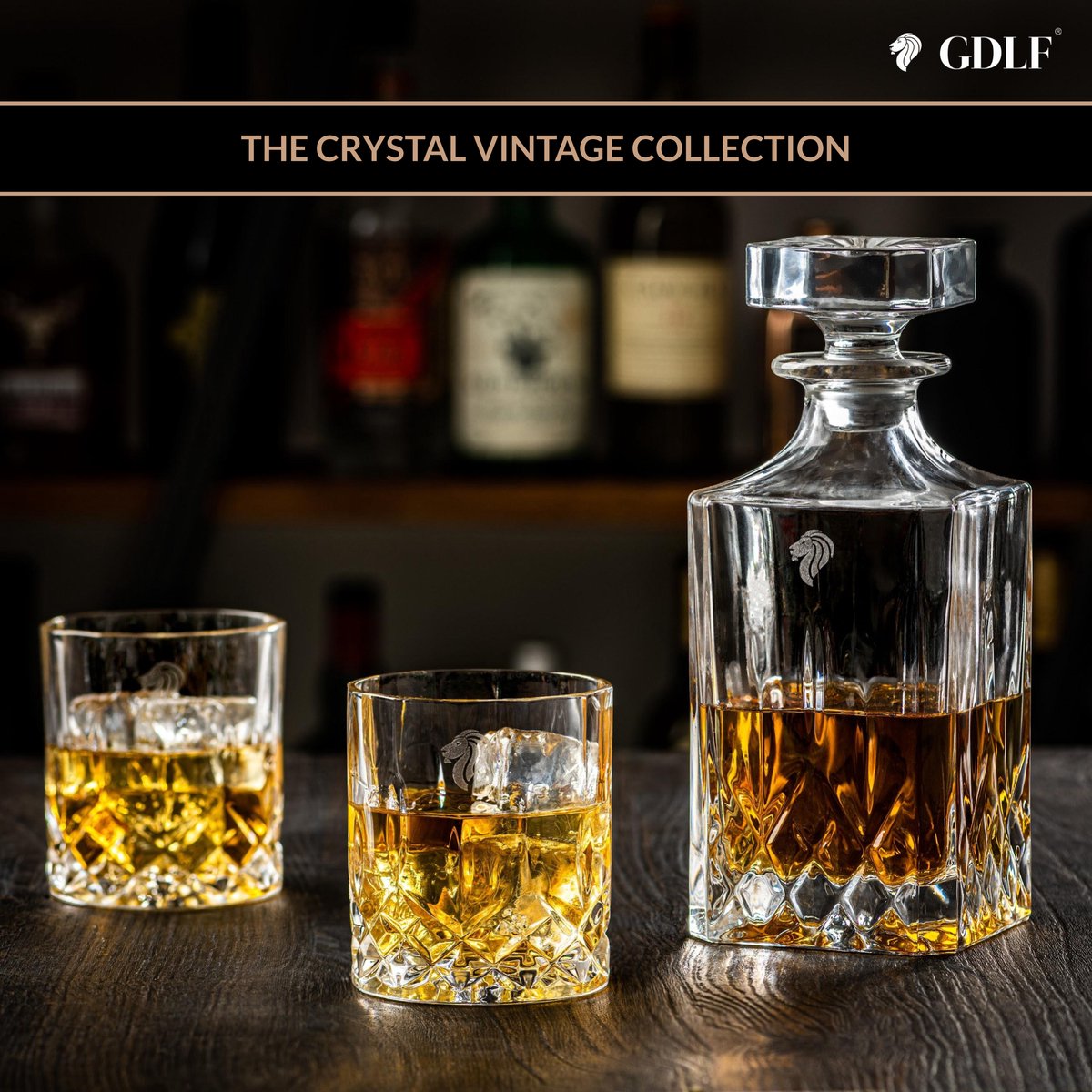 GDLF® Kristal Glazen Set Vintage Geschenkdoos - Whiskey Set | bol.com