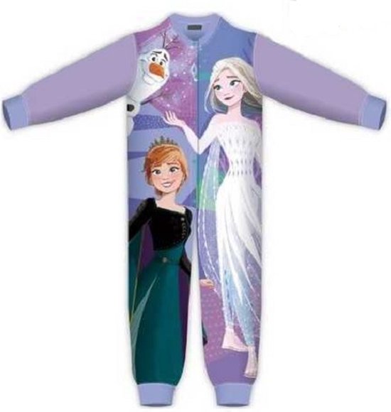 Frozen onesie - paars - Anna, Elsa en Olaf pyjama huispak - maat 98 |  bol.com