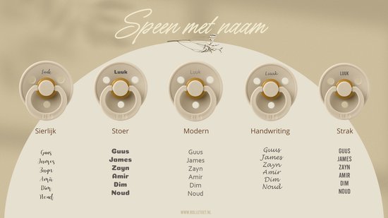 BIBS fopspenen met naam - T2 - Fossil grey, violet sky & ivory - 6-18 maanden - spenen - speen - fopspeen - BolleToet speenzakje van BIBS — afbeelding 2