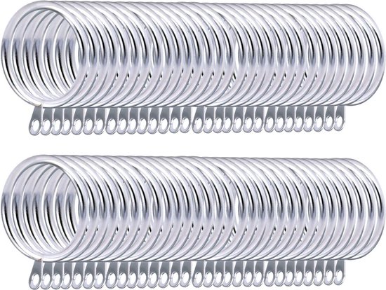 Lot De 48 Anneaux De Rideau En Métal, Diamètre Intérieur 38 Mm Convient Pour Tringles De Moins De 32 Mm Noirs 98434898