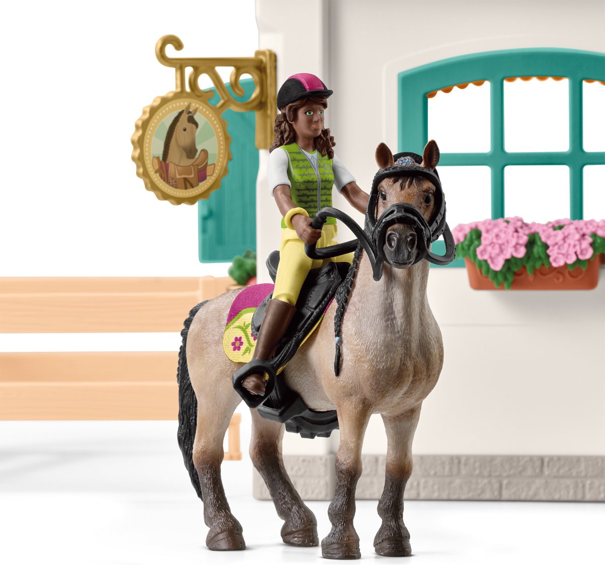Schleich HORSE CLUB Zadelkamer- Beweegbaar Figuurtje - Afneembaar Zadel & Hoofdstel - Paarden Speelgoed - Kinderspeelgoed - 42591 — afbeelding 5