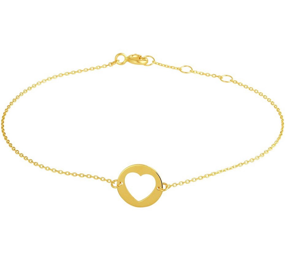 Geelgouden Armband hart 0 4022814