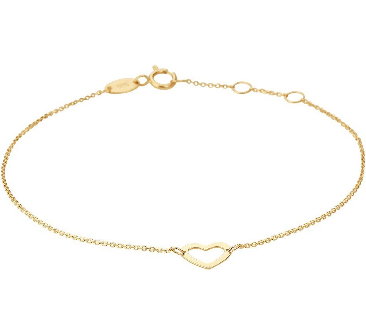 Geelgouden Armband hart 0 4023392