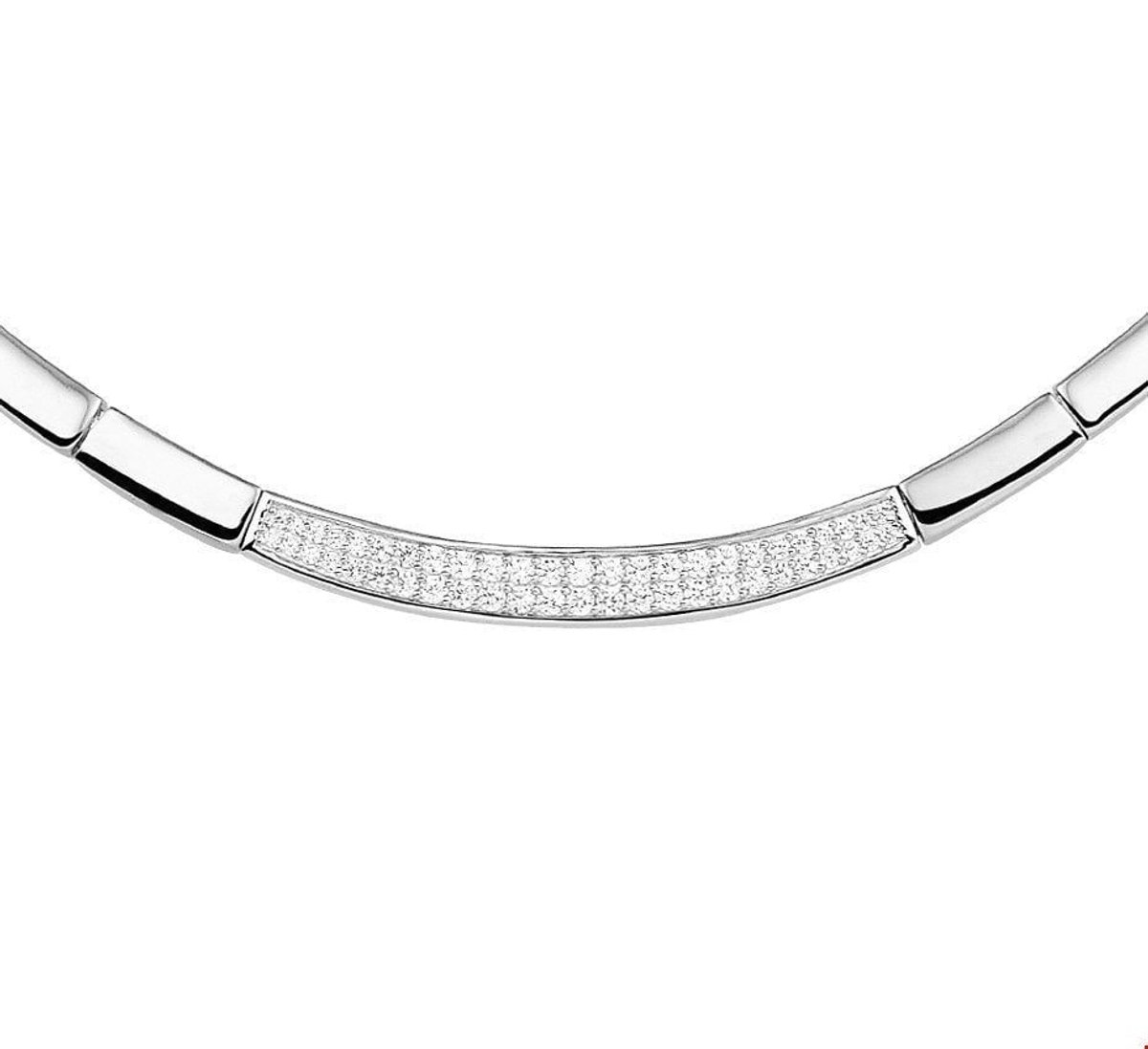 Zilver Gerhodineerde Collier zirkonia 6 1326602