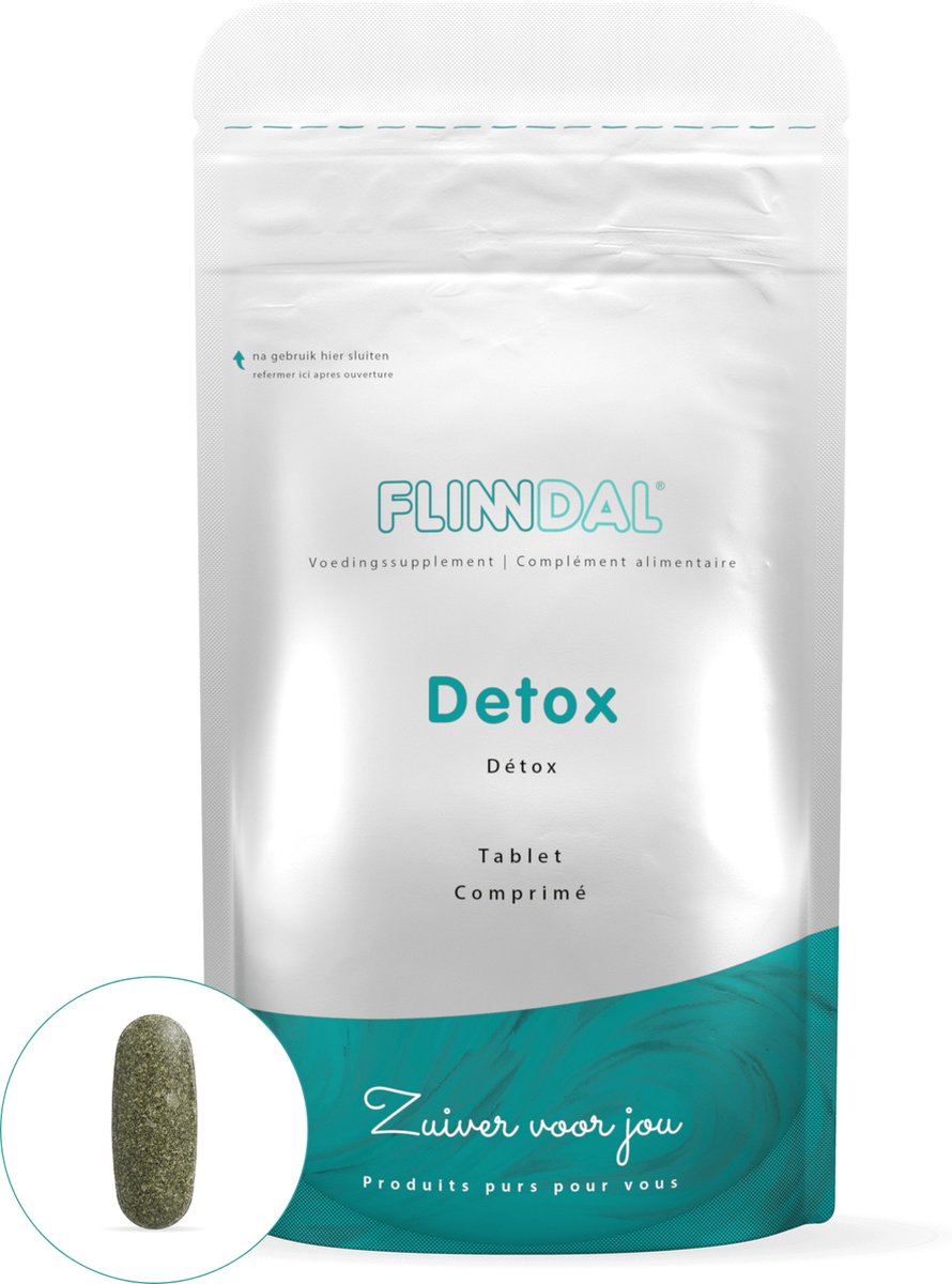Goedkoopste Flinndal Detox Tabletten - Met Natuurlijke Ingrediënten voor Ontgiften Lichaam - 90 Tabletten