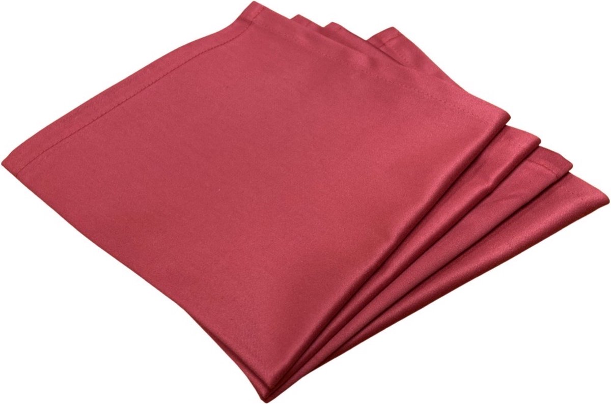 4 Bordeaux damast servetten 40 x 40 (Hotelkwaliteit: 250 gr/m2)